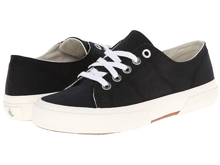 Lauren Ralph Lauren Jolie (black Chambray) Women's Lace Up Casual Shoes