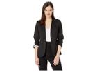 Tommy Hilfiger Pindot One-button Jacket (black/ivory) Women's Coat