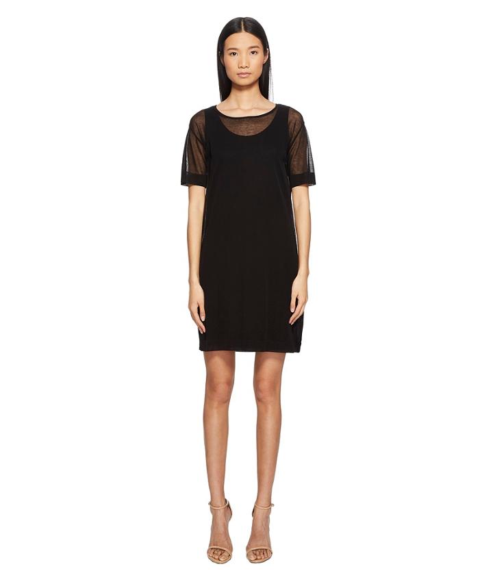 Escada Sport Desheer Short Sleeve Dress (black) Women's Dress