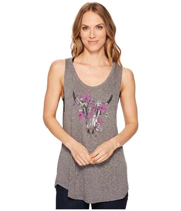 Roper 1431 Rayon Jersey Scoop Neck Tank Top (grey) Women's Sleeveless