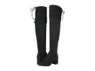 Michael Michael Kors Jamie Over The Knee Boot (black Stretch Suede) Women's Dress Zip Boots