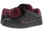 Geox Kids Dj Rock Girl 5 (big Kid) (black/dark Raspberry) Girl's Shoes
