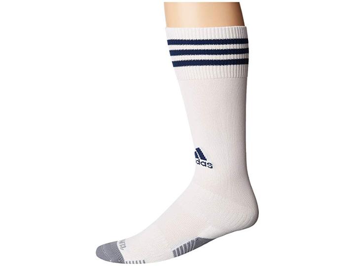 Adidas Copa Zone Cushion Iii Otc Sock (white/ New Navy) Crew Cut Socks Shoes