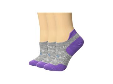 Feetures Hp Ultra Light 3-pair Pack (viola) No Show Socks Shoes