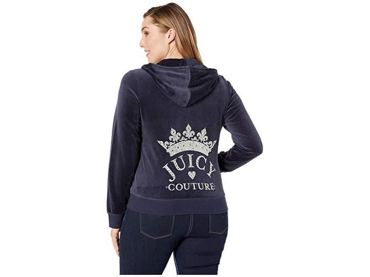 Juicy Couture Crowned Couture Velour Robertson Jacket (regal) Women's Clothing