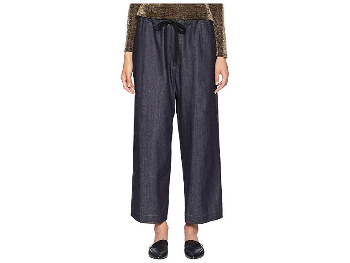 Y's By Yohji Yamamoto U-straight String Pants (indigo) Women's Casual Pants
