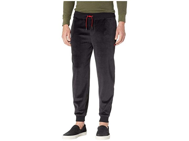 Polo Ralph Lauren Velour Track Pants (polo Black) Men's Casual Pants
