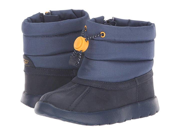 Ugg Kids Puffer Boot Wp (toddler/little Kid) (navy) Boys Shoes