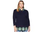 Lauren Ralph Lauren Plus Size Layered Shirt (navy) Women's Clothing