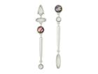 Lucky Brand Asymmetrical Drop Earrings (silver) Earring