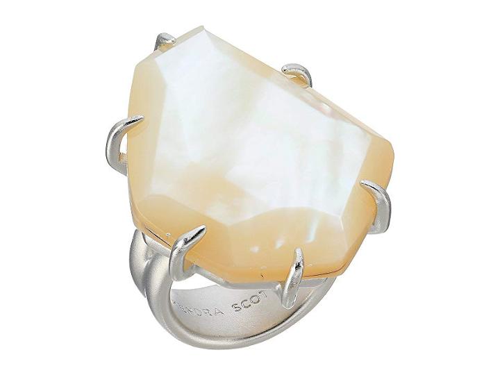 Kendra Scott Megan Ring (rhodium/ivory/mother-of-pearl) Ring