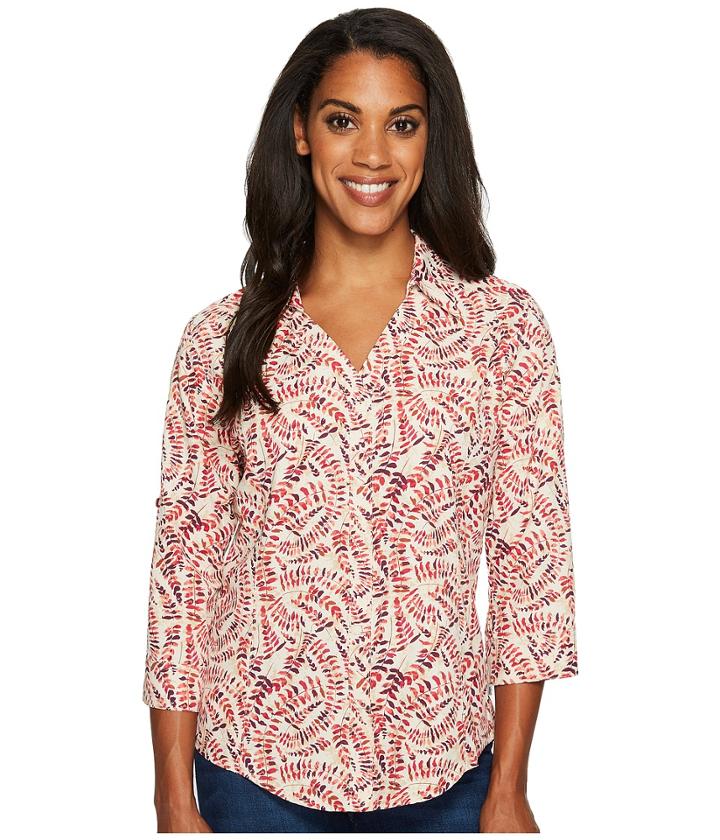 Royal Robbins Expedition Chill 3/4 Sleeve Fern (creme) Women's Clothing