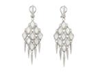 Stephen Webster Verne Large Earrings With Hanging Daggers (white Rhodium/mother Of Pearl/silver) Earring