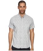 Billy Reid Short Sleeve Tuscumbia Button Up Shirt (marine Wash) Men's Short Sleeve Button Up
