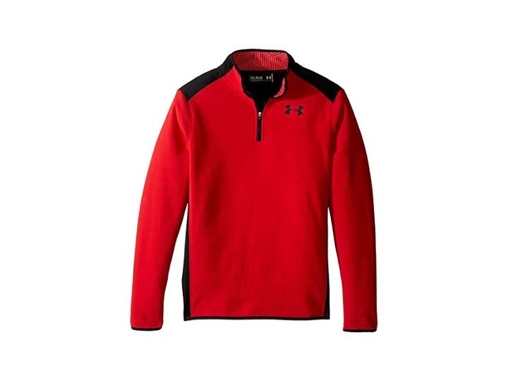 Under Armour Kids Infrared Fleece 1/4 Zip (big Kids) (red/black/black) Boy's Fleece