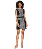 Juicy Couture High-waisted Multi Tweed W/ Ponte Mix Dress (multicolor Textured Tweed) Women's Dress