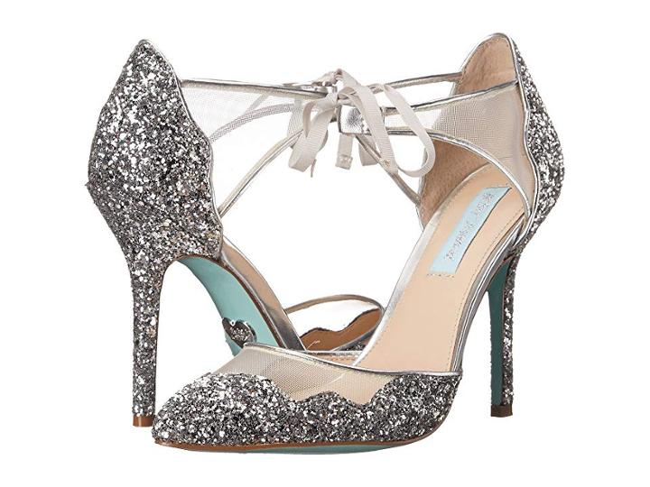 Blue By Betsey Johnson Stela (silver Glitter) High Heels