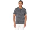 Kenneth Cole New York Short Sleeve Dobby Band Collar (black) Men's Clothing