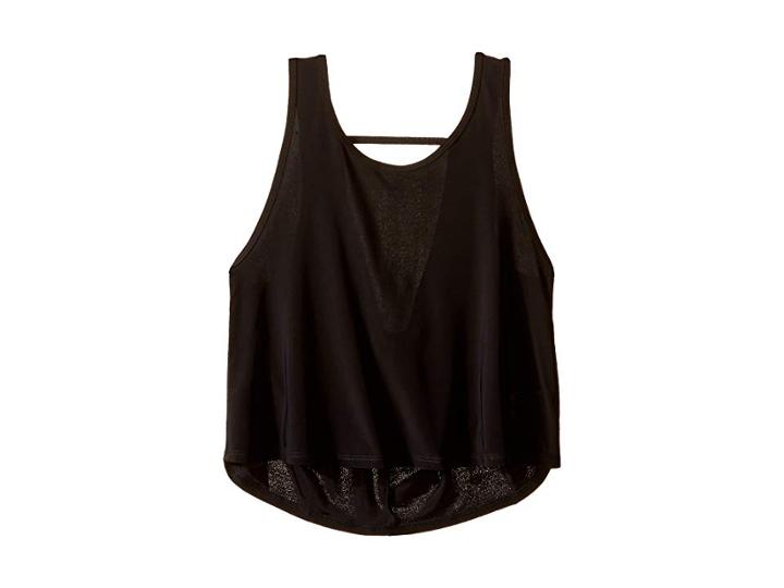 Onzie Kids Scoop Back Tank Top (big Kids) (black) Girl's Sleeveless