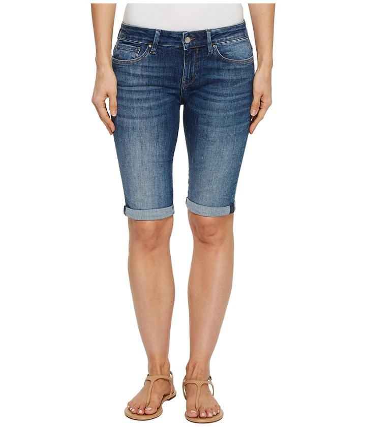 Mavi Jeans Karly Mid-rise Bermuda Shorts In Dark Indigo Tribeca (dark Indigo Tribeca) Women's Shorts