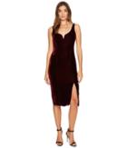 Donna Morgan Juliette Sweetheart Neckline Sleeveless Dress With High Slit (wine Burgundy) Women's Dress
