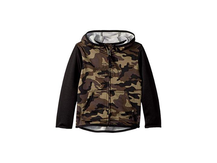 The North Face Kids Surgent Full Zip Hoodie (infant) (new Taupe Green Camouflage Print) Kid's Sweatshirt