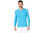 Adidas Long Sleeve Alphaskin Sport Tee (shock Cyan) Men's T Shirt