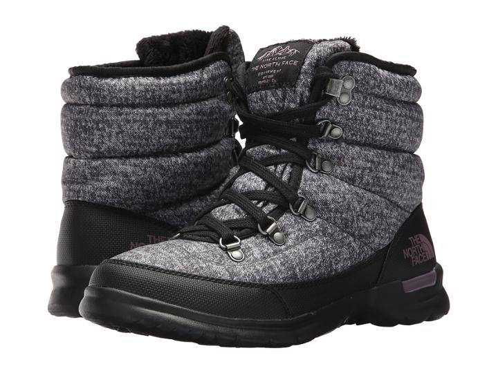 The North Face Thermoball Lace Ii (burnished Houndstooth Print/black Plum (past Season)) Women's Pull-on Boots