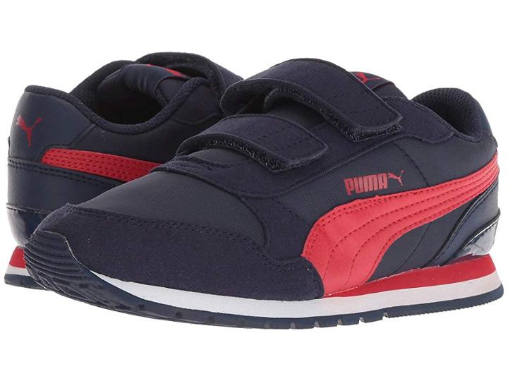 Puma Kids St Runner V2 Nl V (little Kid) (peacoat/ribbon Red) Boys Shoes