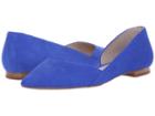Marc Fisher Ltd Sunny D'orsay Flat (azzuro Suede) Women's Dress Flat Shoes