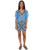 Prana Saida Kaftan (vivid Blue Jasmine) Women's Blouse