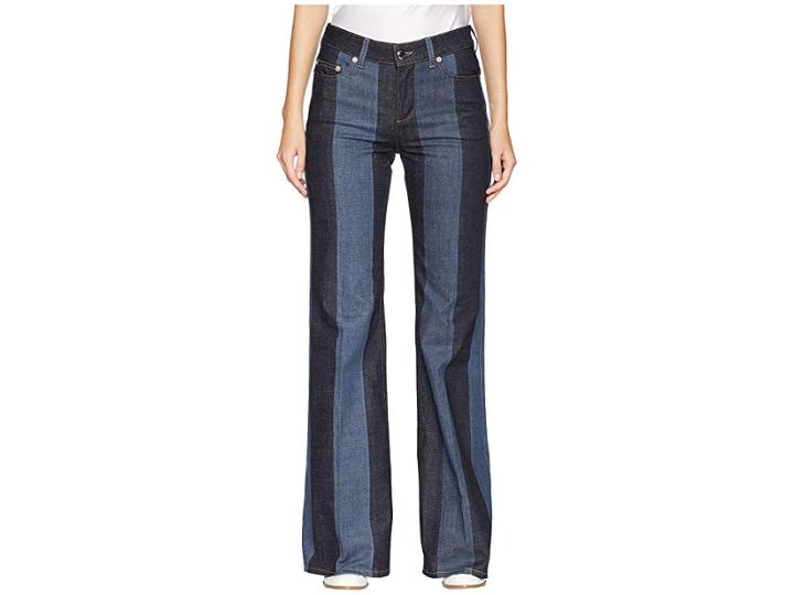 Sonia Rykiel Denim Stripes Jeans (denim Blue) Women's Jeans