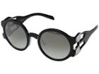 Prada 0pr 13us (black/gradient Grey Mirror Silver) Fashion Sunglasses