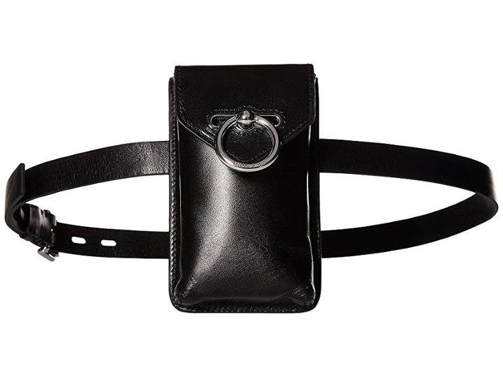 Rebecca Minkoff North/south Belt Bag (black/polished Nickel) Women's Belts