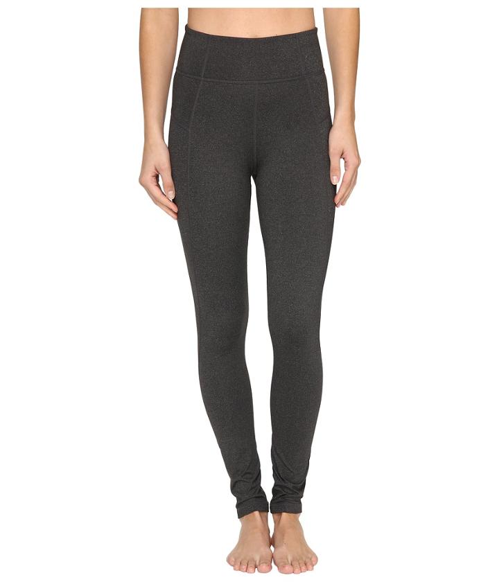 Adidas Performer High-rise Long Tights (dark Grey Heather/black) Women's Casual Pants