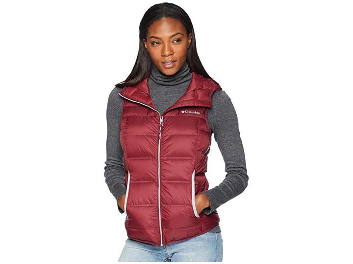 Columbia Explorer Falls Hooded Vest (rich Wine/astral) Women's Vest