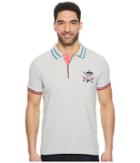 U.s. Polo Assn. Short Sleeve Slim Fit Solid Pique Polo Shirt (light Heather Gray) Men's Clothing