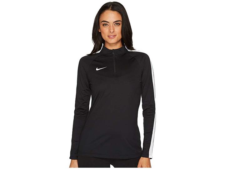 Nike Academy Soccer Drill Top (black/white/white) Women's Clothing