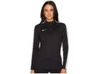Nike Academy Soccer Drill Top (black/white/white) Women's Clothing