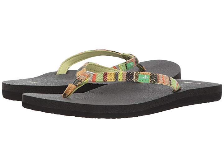 Sanuk Yoga Joy Funk (green Kauai Blanket) Women's Sandals