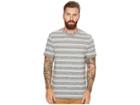 Original Penguin Short Sleeve Jaspe Retro Stripe (chinois Green) Men's Short Sleeve Pullover