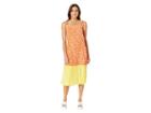 Juicy Couture Ditsy Daisy Print Blocked Pleated Dress (tigerlily Ditsy/morning Sunshine) Women's Dress