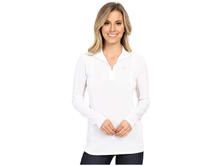 Ariat Sunstopper Top (white) Women's Long Sleeve Pullover