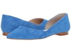 Marc Fisher Ltd Sunny D'orsay Flat (medium Blue Suede) Women's Sandals
