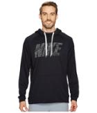 Nike Dry Training Pullover Graphic Hoodie (black/white) Men's Sweatshirt