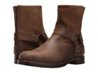 Frye John Addison Harness Back Zip (chestnut Waxed Suede) Men's Zip Boots