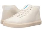 Native Shoes Monaco Mid (shell White Wax/bone White Canvas) Lace Up Casual Shoes