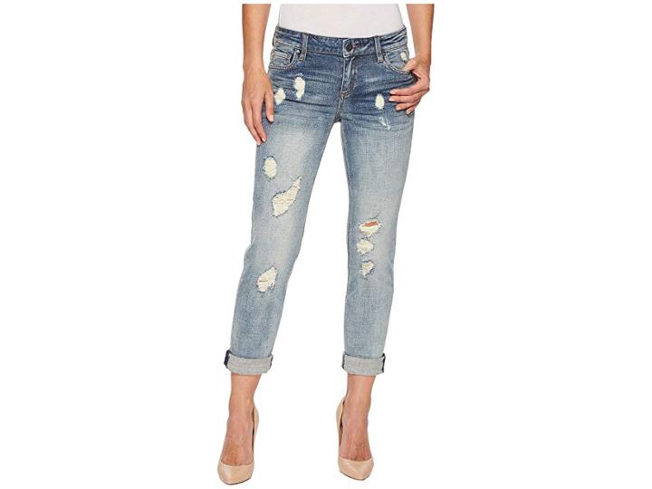 Kut From The Kloth Catherine Boyfriend Wide Cuff Jeans In Characterized (characterized/light Base Wash) Women's Jeans