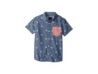 Quiksilver Kids 4th Short Sleeve Top (big Kids) (used Blue 4th Of July) Boy's Short Sleeve Button Up