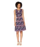 Michael Michael Kors Blooms Border Tier Dress (true Navy/bright Blush) Women's Dress